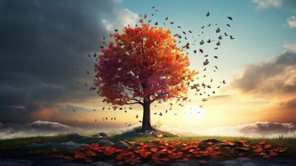 Symbolism of balance in Autumn
