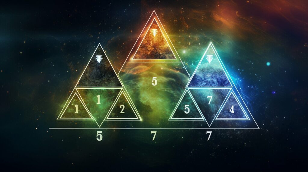 numerology chart with the number 4 highlighted